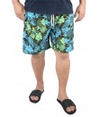 Short Estampado Tactel Elastano P M G GG Bermuda Flor Céu